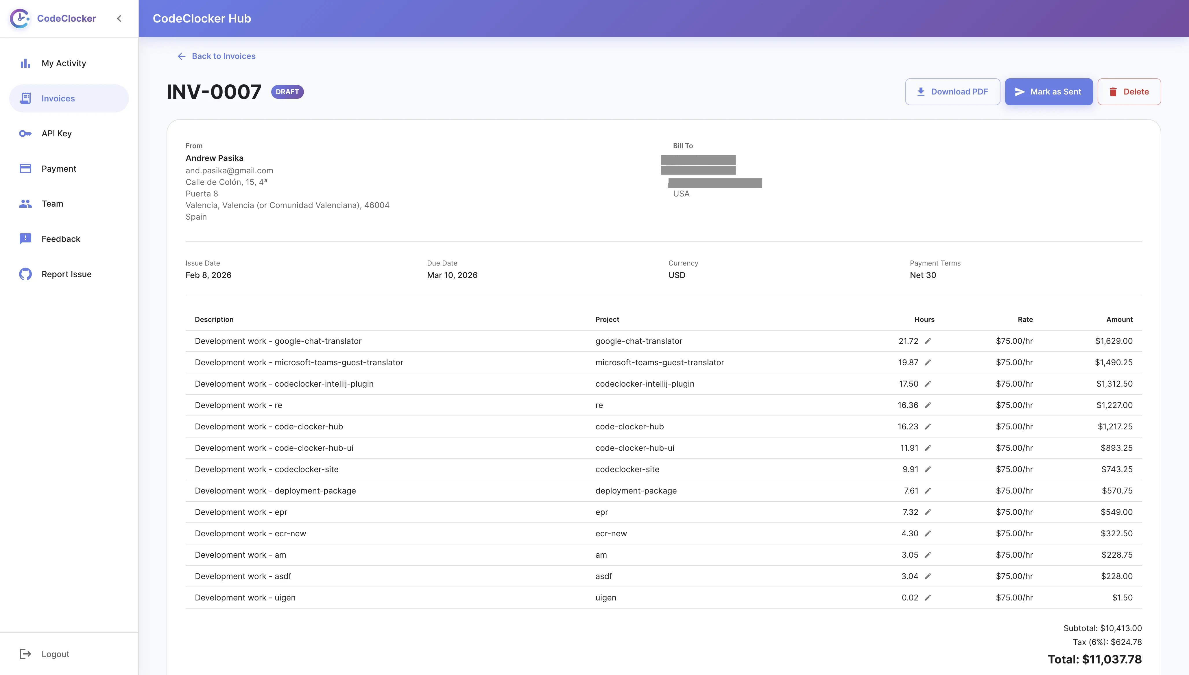 Invoice Validation